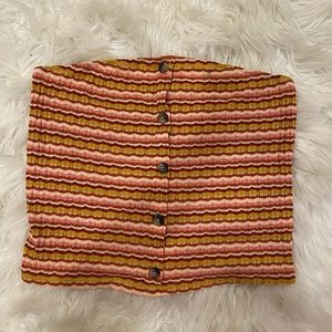 American Eagle Striped Tube Top